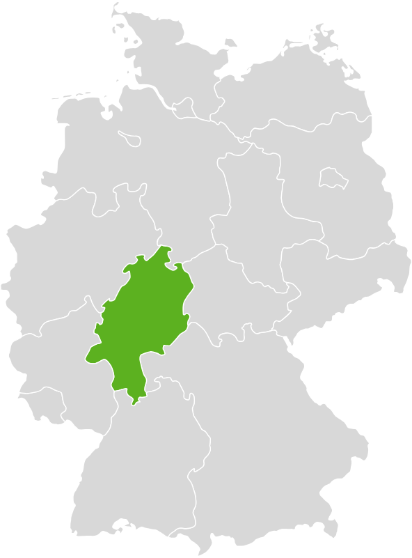 Deutschland-Karte – Standort Rhein-Main-Gebiet